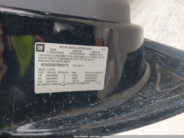 2007 CADILLAC ESCALADE 1GYEC63867R300112 Photo 8