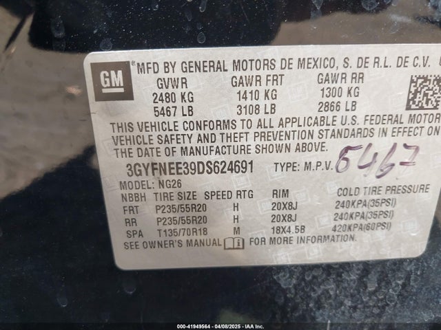 2013 CADILLAC SRX 3GYFNEE39DS624691 Photo 8