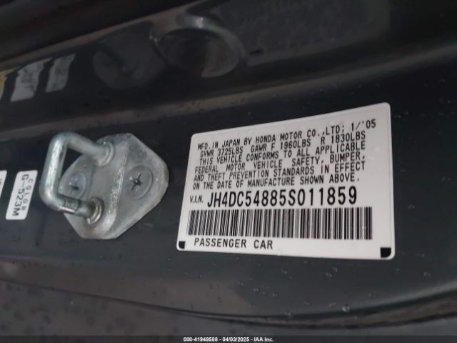 2005 ACURA RSX JH4DC54885S011859 Photo 8