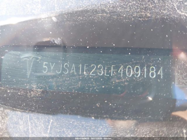 2020 TESLA MODEL S 5YJSA1E23LF409184 Photo 8