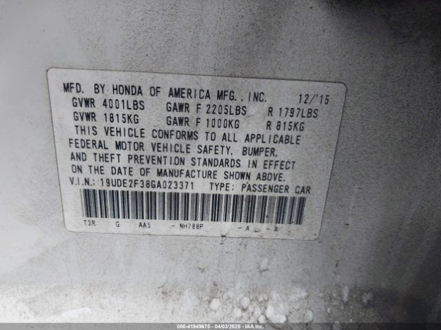 2016 ACURA ILX 19UDE2F38GA023371 Photo 8