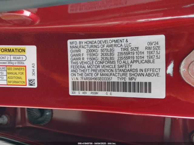 2025 HONDA CR-V 7FARS6H96SE033357 Photo 8
