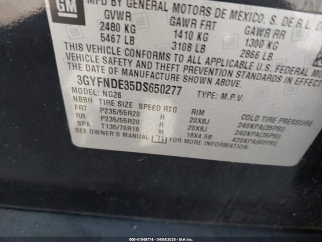 2013 CADILLAC SRX 3GYFNDE35DS650277 Photo 8