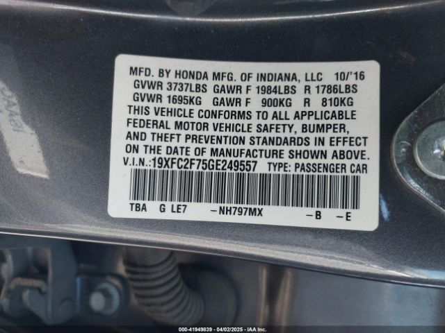 19XFC2F75GE249557 Honda CIVIC EX