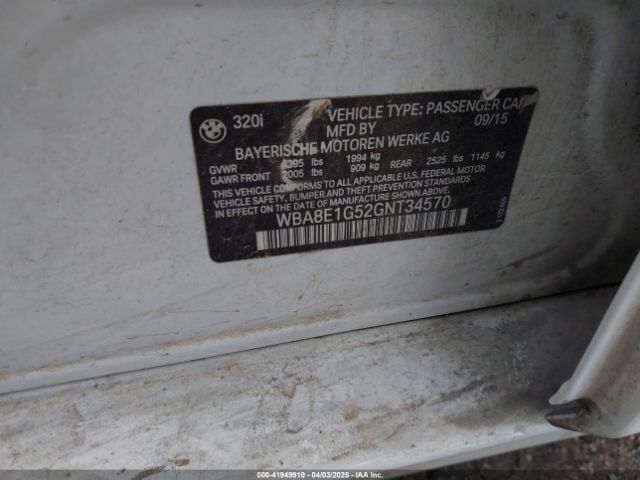 WBA8E1G52GNT34570 BMW 320i