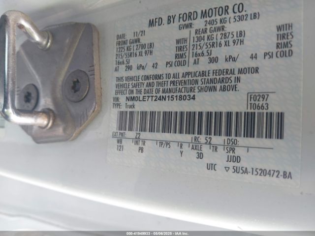 NM0LE7T24N1518034 Ford Transit Connect Xlt Cargo Van
