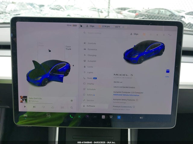 Tesla MODEL 3 2019 5YJ3E1EA7KF314853 Image 10