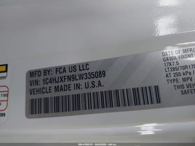 1C4HJXFN9LW335089 Jeep Wrangler Unlimited Rubicon 4x4