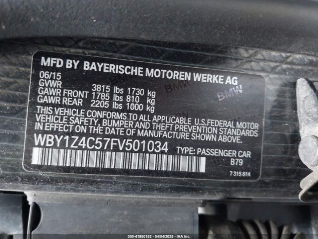 WBY1Z4C57FV501034 BMW 2015