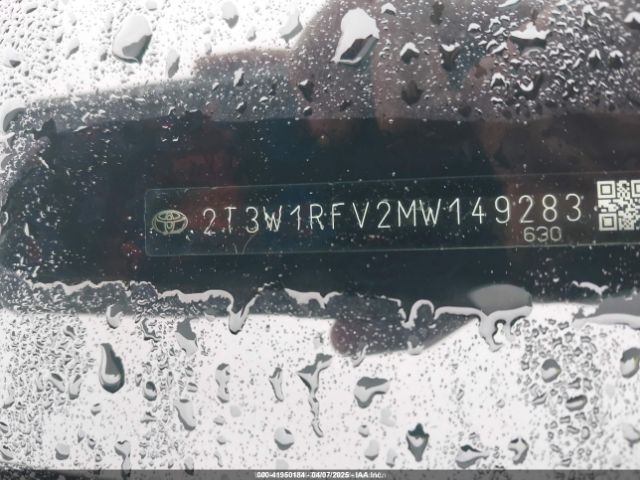 2T3W1RFV2MW149283 Toyota Rav4 Xle