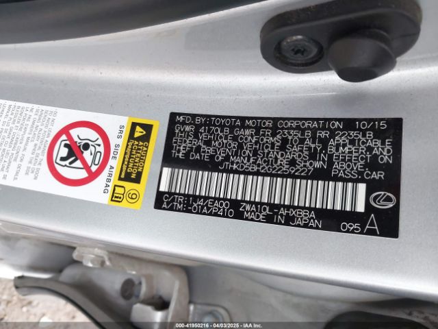JTHKD5BH2G2259227 Lexus CT 200H