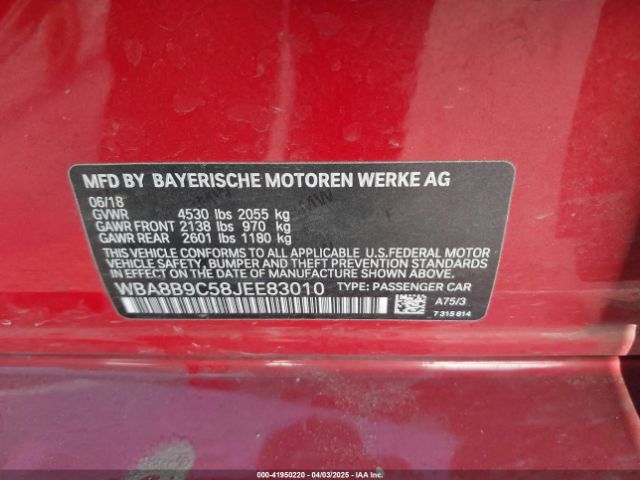 WBA8B9C58JEE83010 BMW 330I