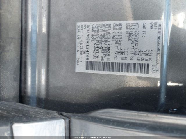 5N1AZ2BS8PC134568 Nissan Murano Sv Intelligent Awd
