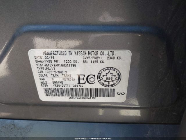 JN1EV7AR1GM341796 Infiniti Q50