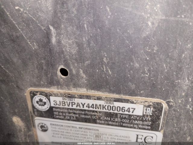 2021 CAN-AM MAVERICK X3 3JBVPAY44MK000647 Photo 9