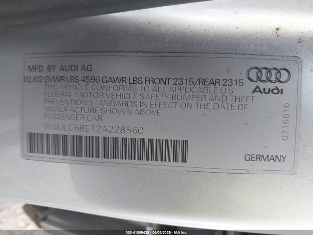 2002 AUDI A4 WAULC68E12A228560 Photo 8