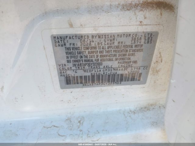 3N1AB7AP3GY323903 Nissan SENTRA SR
