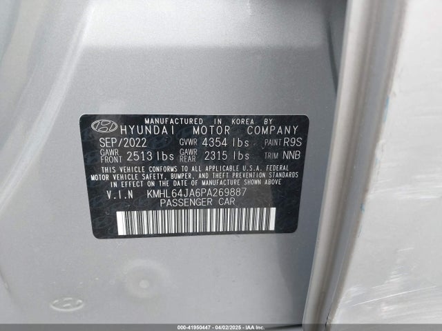 KMHL64JA6PA269887 Hyundai SONATA SEL