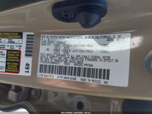 3TMAZ5CN1HM049277 Toyota Tacoma Sr5 V6
