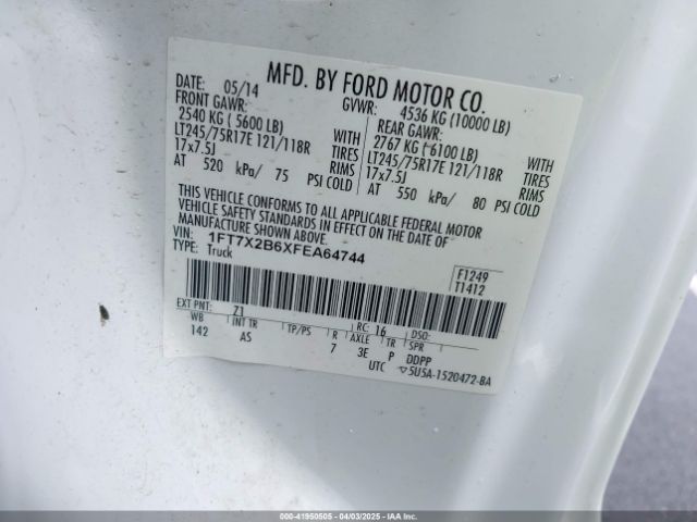 1FT7X2B6XFEA64744 Ford F-250 Xl