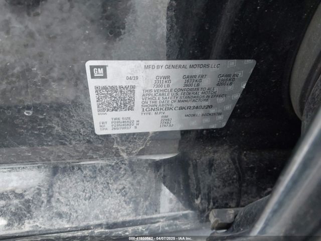 1GNSKBKC8KR340220 Chevrolet Tahoe Lt