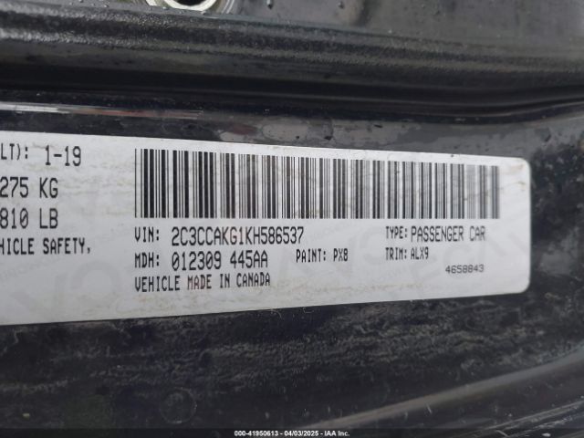 2C3CCAKG1KH586537 Chrysler 300 Limited Awd