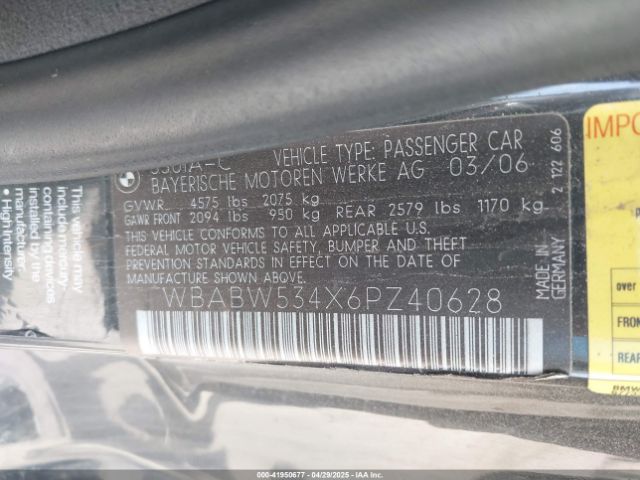 2006 BMW 330CI WBABW534X6PZ40628 Photo 8