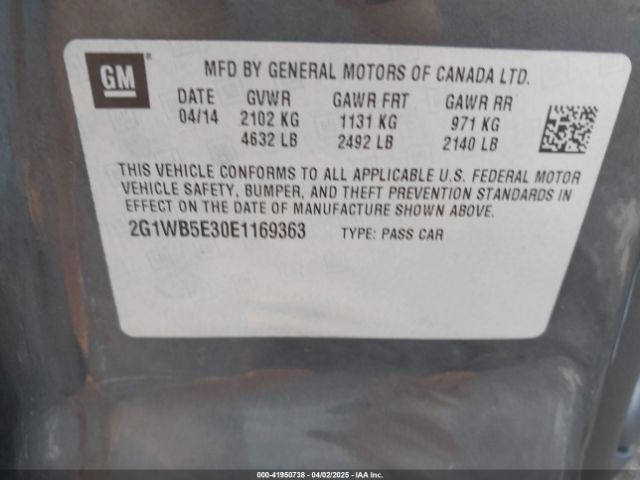 2G1WB5E30E1169363 Chevrolet Impala Limited Lt