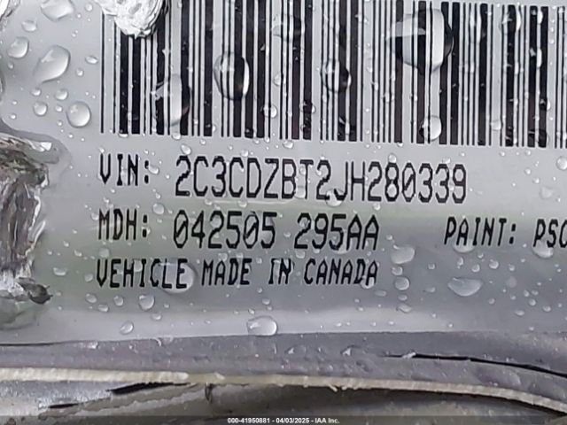 2C3CDZBT2JH280339 Dodge Challenger R/t