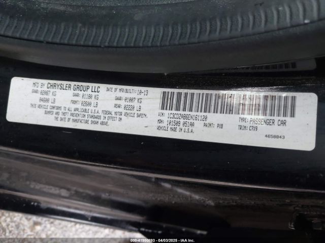 1C3CDZAB6EN161120 Dodge AVENGER SE