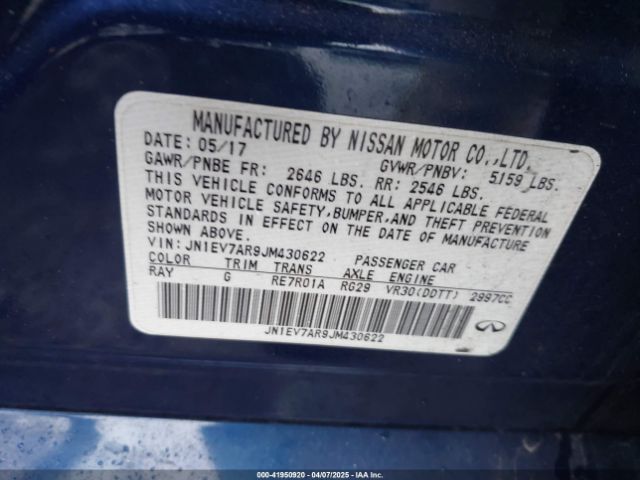 JN1EV7AR9JM430622 Infiniti Q50 3.0t Sport