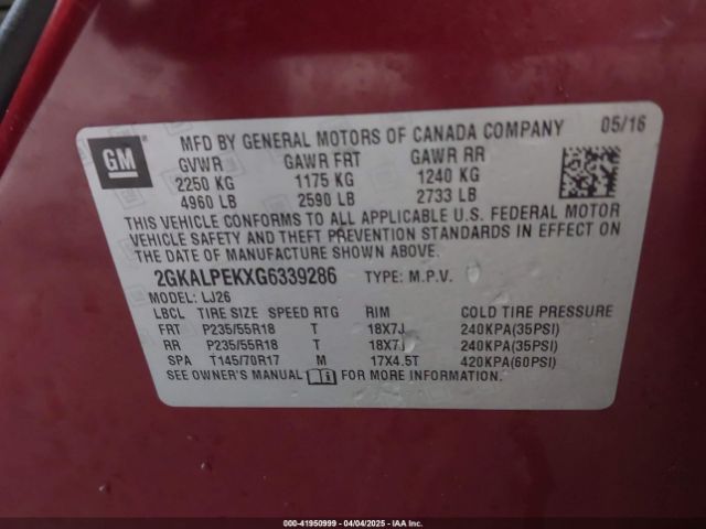 2GKALPEKXG6339286 GMC Terrain Slt