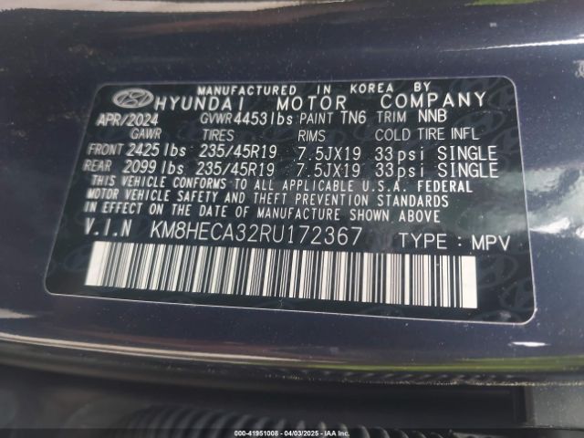 KM8HECA32RU172367 Hyundai Kona Limited