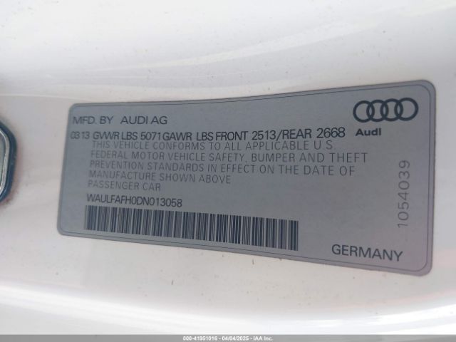 2013 AUDI A5 WAULFAFH0DN013058 Photo 8