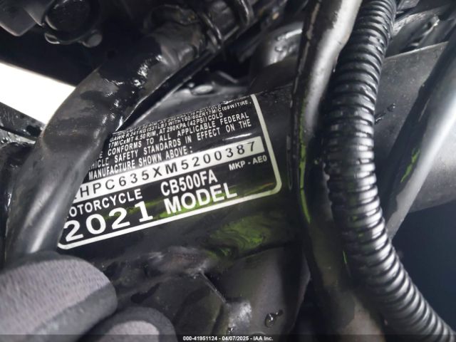 2021 HONDA CB500 MLHPC635XM5200387 Photo 9