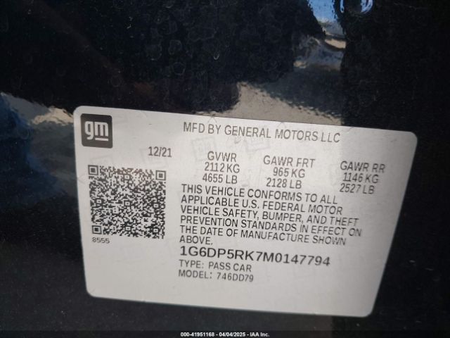 1G6DP5RK7M0147794 Cadillac Ct5 Sport