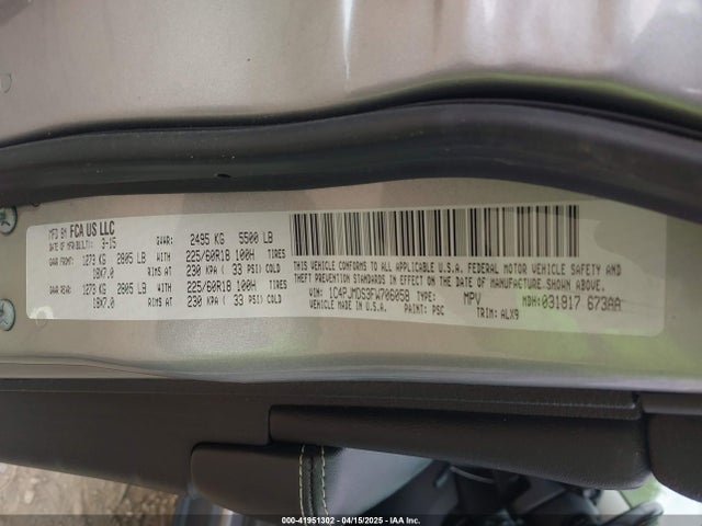 1C4PJMDS3FW706058 Jeep Cherokee Limited