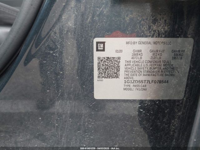 1G1ZD5ST7LF078544 Chevrolet Malibu Fwd Lt