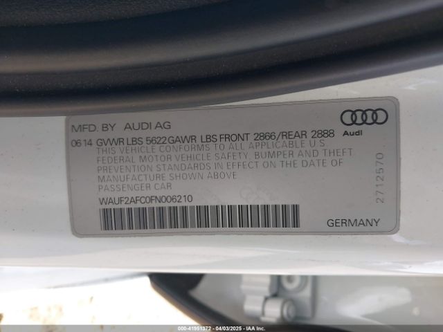 WAUF2AFC0FN006210 Audi S6 4.0t