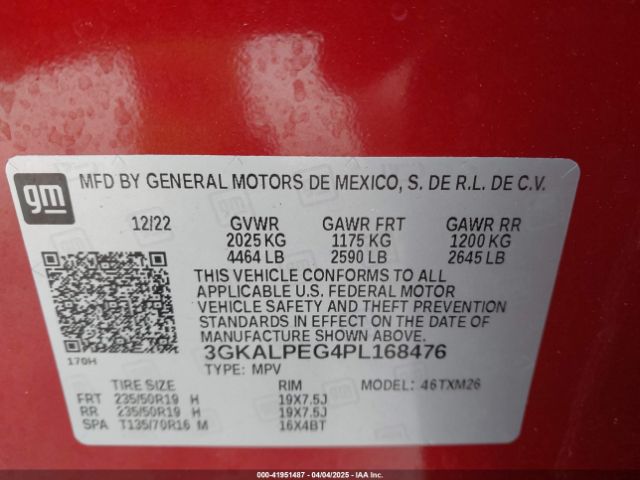 3GKALPEG4PL168476 GMC Terrain Fwd Slt