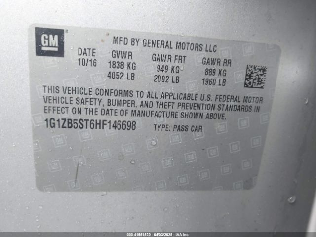 1G1ZB5ST6HF146698 Chevrolet MALIBU LS