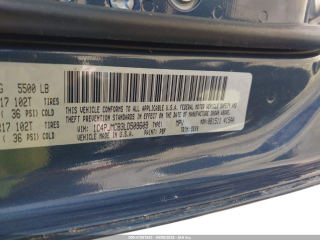 1C4PJMCB3LD509609 Jeep Cherokee Latitude 4x4