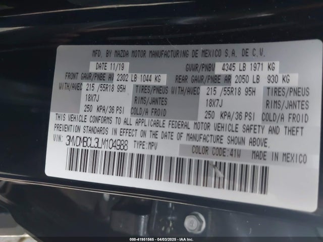 Mazda Cx-30 Select Package 2020 3MVDMBCL3LM104988 Image 9