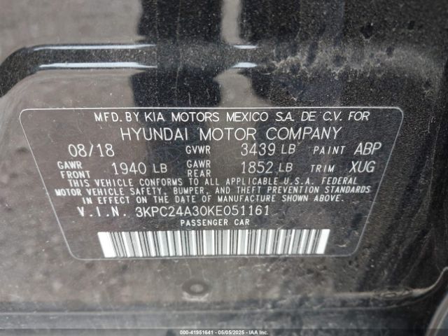 3KPC24A30KE051161 Hyundai ACCENT SE