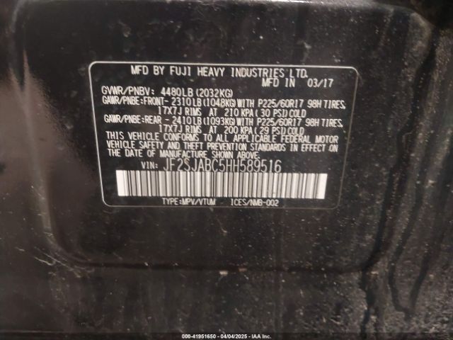 JF2SJABC5HH589516 Subaru Forester 2.5i