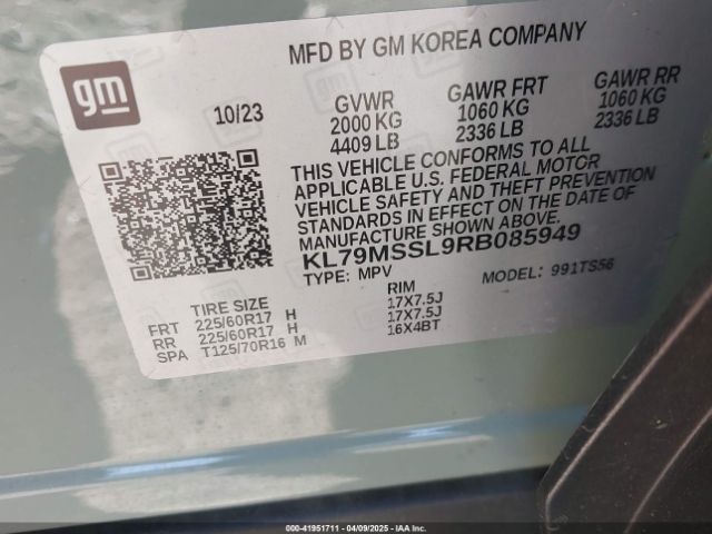 KL79MSSL9RB085949 Chevrolet Trailblazer Awd Activ