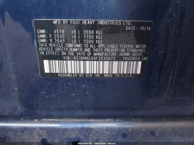 4S3BNAC68F3030872 Subaru Legacy 2.5i Premium