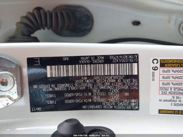 JTEZU5JR3H5157845 Toyota 1gr-fe