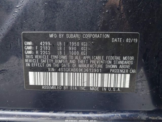 4S3GKAB69K3613901 Subaru Impreza 2.0i