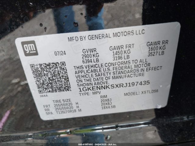 1GKENNKSXRJ197435 GMC Acadia Awd Elevation